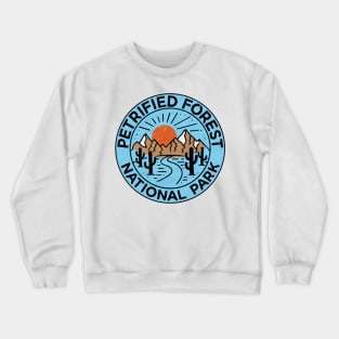 Petrified Forest National Park Arizona Cactus Mountains Laptop Crewneck Sweatshirt